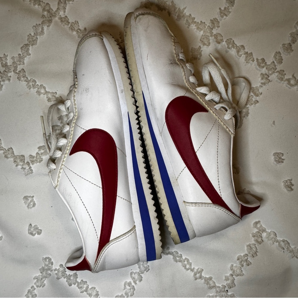Nike Cortez FORREST GUMP USA WHITE RED BLUE - Picture 4 of 7